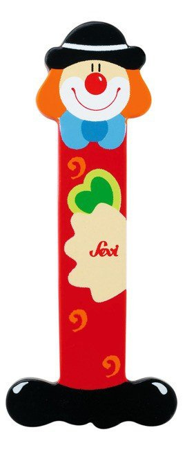 Drewniana literka. Klaun "I", Sevi