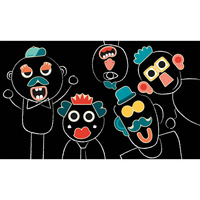 Magnesy drewniane Portrety 24 szt. Janod