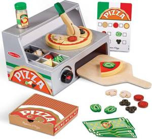 Drewniany zestaw do robienia pizzy z piecem Top & Bake 34 el Melissa & Doug 