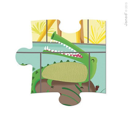 Puzzle sensoryczne 20 elementów Wycieczka do Zoo Janod