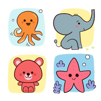 Nauka rysowania małych zwierząt krok po kroku Eduludo Djeco