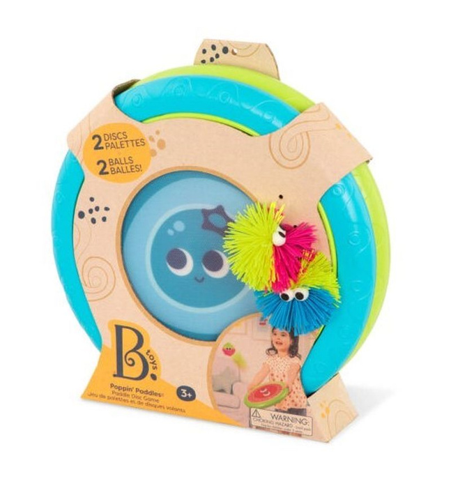Łapki na rzep z piłeczkami Poppin’ Paddles B.Toys