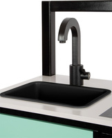 Czarna kuchnia z drewna dla dzieci industrialna Small Foot