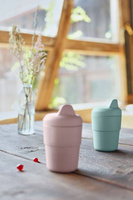 Kubek z silikonową pokrywką z dziubkiem Little Chums Pies Lassig