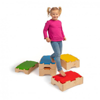 Skrzynie do ćwiczeń dla dzieci 5 różnych kolorów i wysokości Erzi