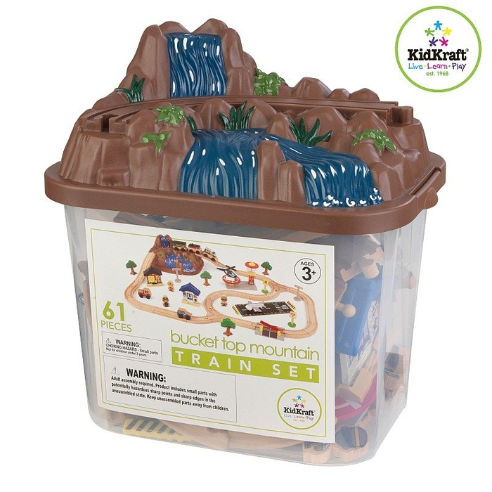 Kolejka drewniana, w górach z lotniskiem, KidKraft