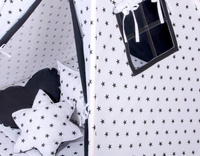 Namiot dla dzieci Tipi biało-czarna kryjówka Zestaw Bobono