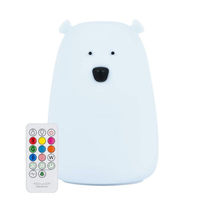 Lampka LED z pilotem Duży Miś kolor błękitna chmurka Rabbit & Friends