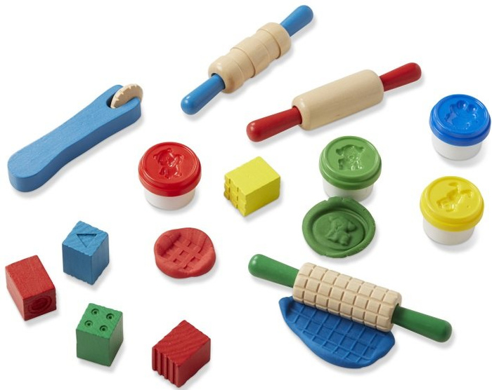 Kolorowa ciastolina z wałkami i stemplami Created by Me! Shape, Model, & Mold Melissa & Doug