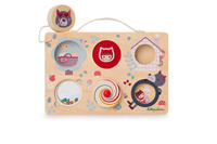 Edukacyjna tablica z drewna walizka Czerwony Kapturek Lilliputiens