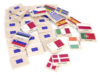 Memo gra drewniana Kraje Europy Bajo