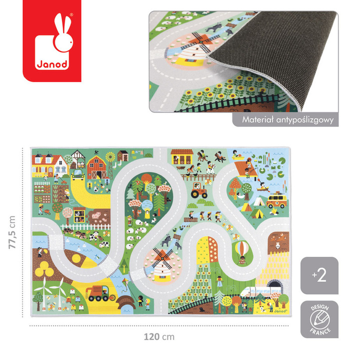 Miękka mata do zabawy z drogą Wieś Cross Roads Janod