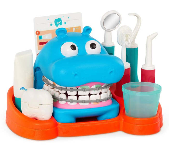 Zabawka interaktywna Hipodonta zestaw do nauki higieny jamy ustnej Battat