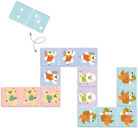 Gra edukacyjna domino MALI PRZYJACIELE Djeco