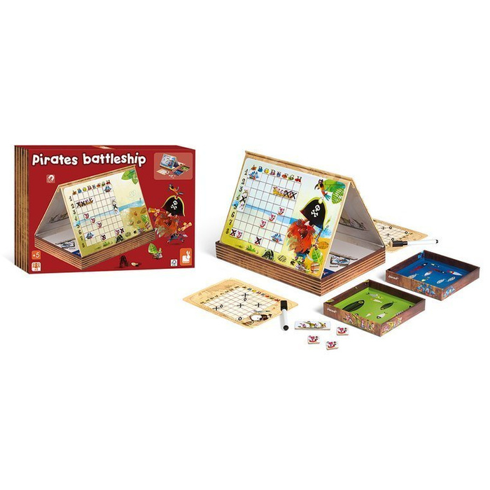 Gra dla dzieci z magnetyczną tablicą. Statki piratów, Janod