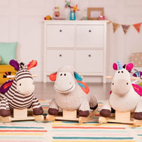 Pluszowy jednorożec na biegunach Rodeo Rocker Cleo B.Toys