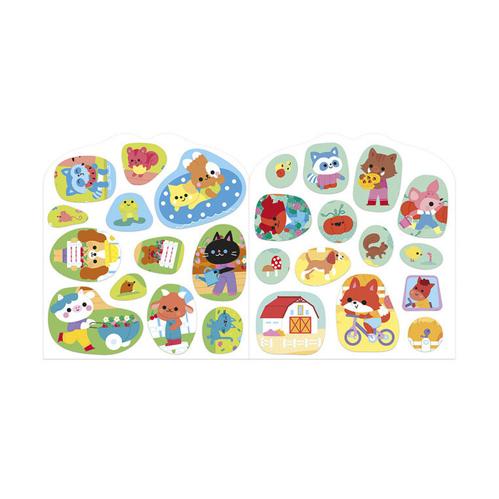 Książeczka z naklejkami Wieś Janod