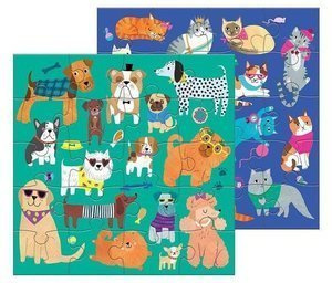 Puzzle magnetyczne Koty i psy 2x20 el Mudpuppy