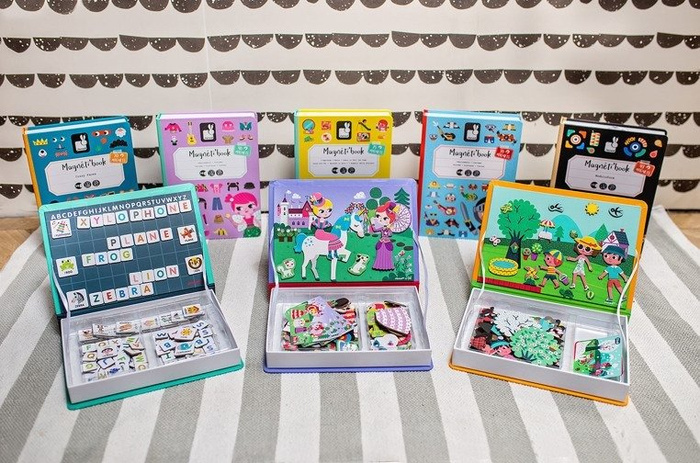 Magnetyczna układanka Alfabet Magnetibook kolekcja 2018, Janod