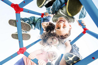 Drabinka dla dzieci Dome Climber niebieska Plac zabaw Lil' Monkey