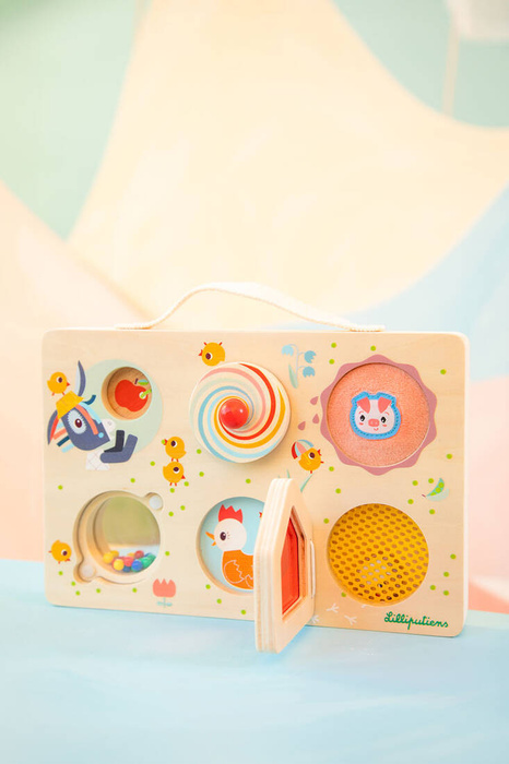 Edukacyjna tablica z drewna walizka Farma Lilliputiens