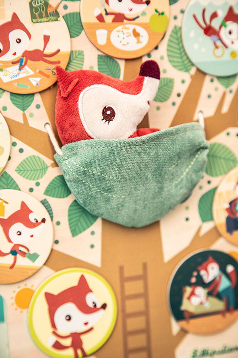 Drewniana tablica magnetyczna Mój dzień Lisiczka Alice Lilliputiens