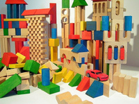 Klocki drewniane XL 250 elementów