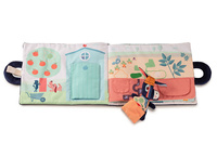 Materiałowa edukacyjna książeczka z mini przytulanką Osiołek Ignace Lilliputiens