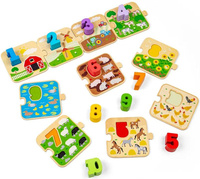 Edukacyjna układanka puzzle nauka liczenia Bigjigs
