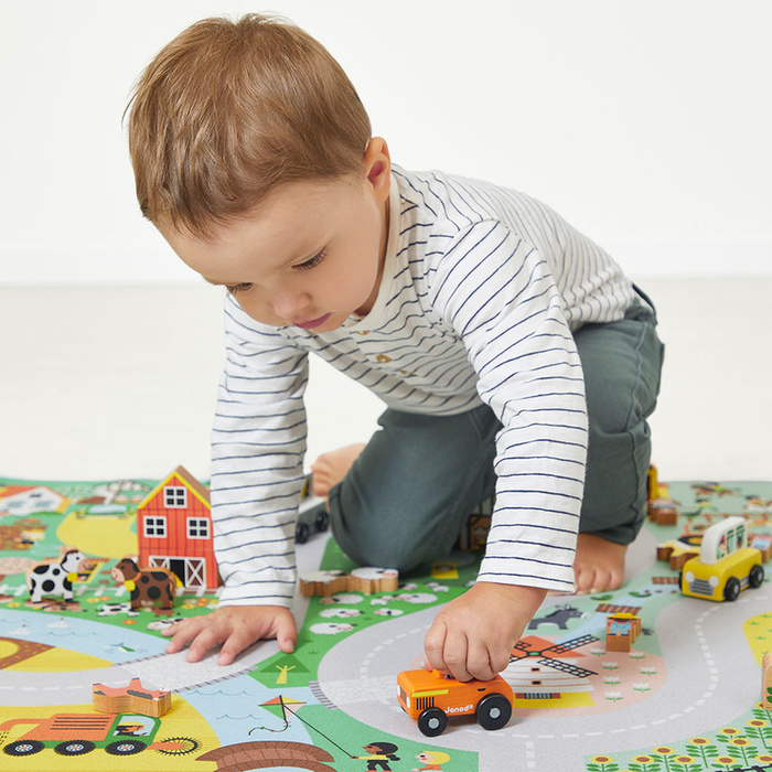 Miękka mata do zabawy z drogą Wieś Cross Roads Janod