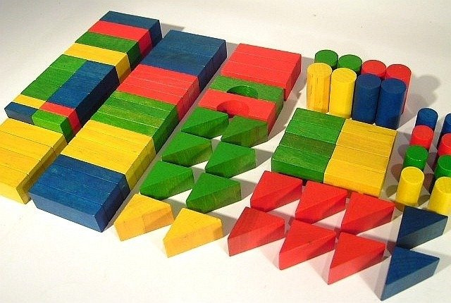 Klocki drewniane, 210 elementów