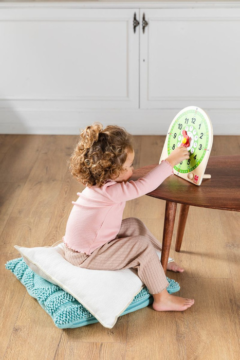 Drewniany zegar dla dzieci do nauki godzin Goula