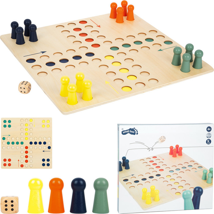 Drewniana gra planszowa Chińczyk XL Small Foot