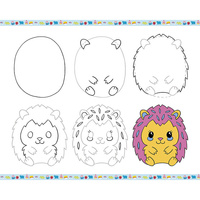 Rysowanie krok po kroku z brokatowymi markerami 20 rysunków i kolorowanek