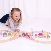 Kolejka drewniana, 35 elementów. Świat wróżek, Bigjigs Rail