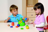 Drewniana zabawka Kaktus do nauki kształtów i kolorów Pilch