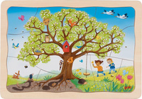 Edukacyjna układanka drewniana puzzle Moja jabłonka Goki