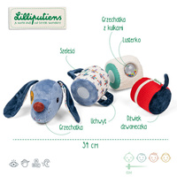 Sensoryczny wałek dźwiękowy 4-elementowy Piesek Jules 