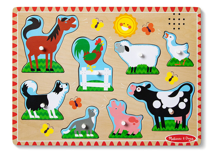 Układanka Gospodarstwo z efektami dźwiękowymi Melissa & Doug