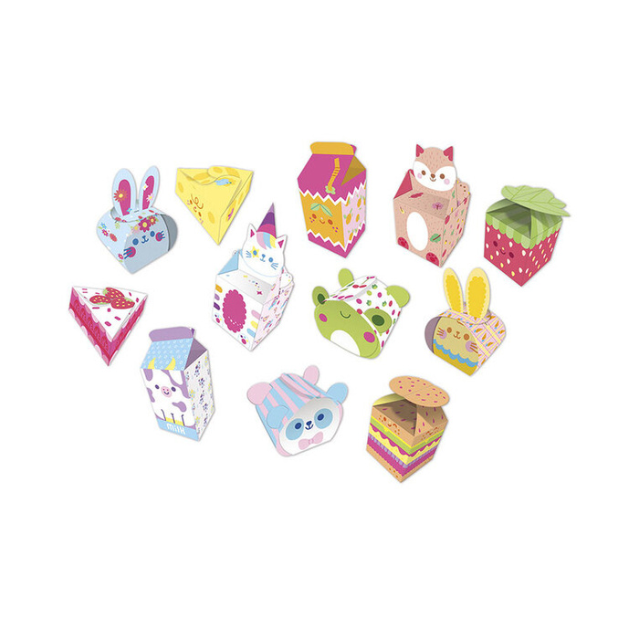 12 pudełek z papieru kawaii do samodzielnego wykonania Janod