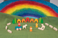 Klocki drewniane dla dzieci Moja mała wioska  Goki