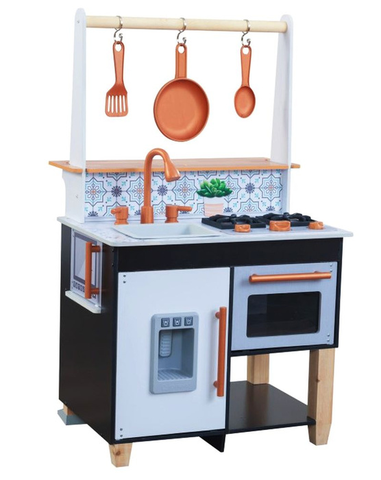 Czarna kuchnia dla dzieci Artisan Island KidKraft