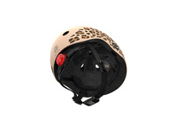 SCOOTANDRIDE Dziecięcy kask XXS-S 1-5 lat światło LED magnetyczne zapięcie Leopard