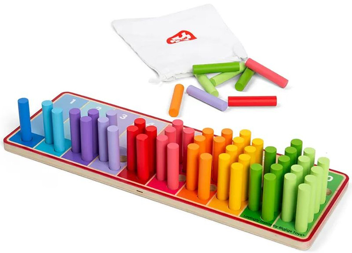 Zestaw matematyczny klocki do nauki liczenia Bigjigs