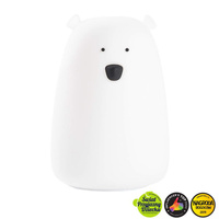 Miś Duży Lampka Silikonowa Biała Rabbit & Friends