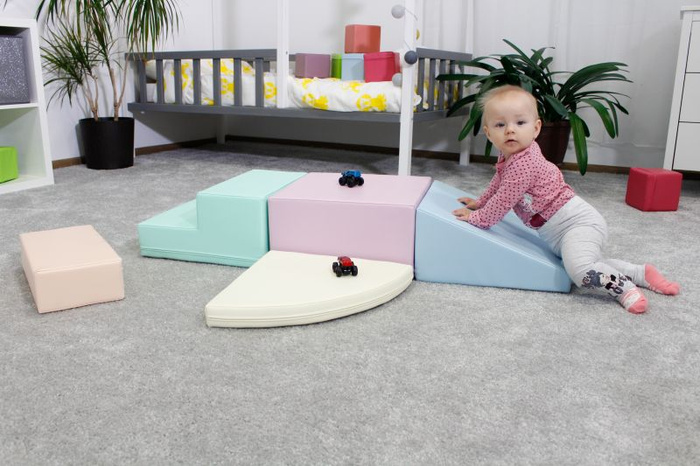 Zestaw do zabawy pastelowy Soft Play Corner Climber IGLU