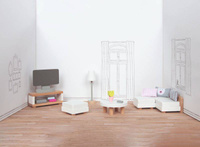 Drewniane mebelki dla lalek do salonu Goki