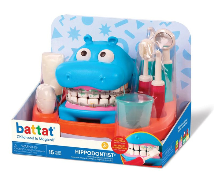 Zabawka interaktywna Hipodonta zestaw do nauki higieny jamy ustnej Battat