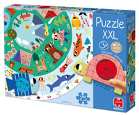 Puzzle okrągłe XXL Odkrywaj zwierzątka Goula
