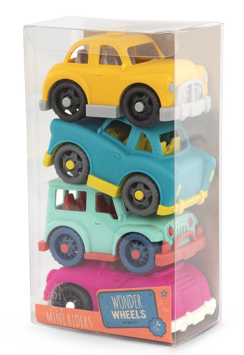 Zestaw 4 małych autek Mini Riders Wonder Wheels Battat